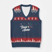 Funny Buon Anno Itlalian New Year V-Neck Knit Sweater Vest Italy Heart - Wonder Print Shop