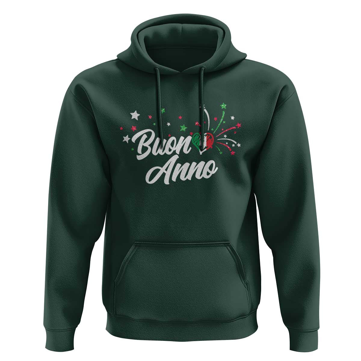 Funny Buon Anno Itlalian New Year Hoodie Italy Heart - Wonder Print Shop