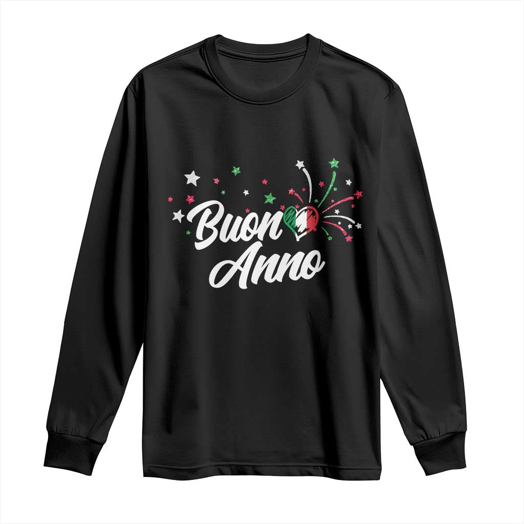 Funny Buon Anno Itlalian New Year Long Sleeve Shirt Italy Heart - Wonder Print Shop