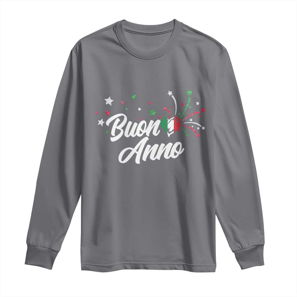 Funny Buon Anno Itlalian New Year Long Sleeve Shirt Italy Heart - Wonder Print Shop