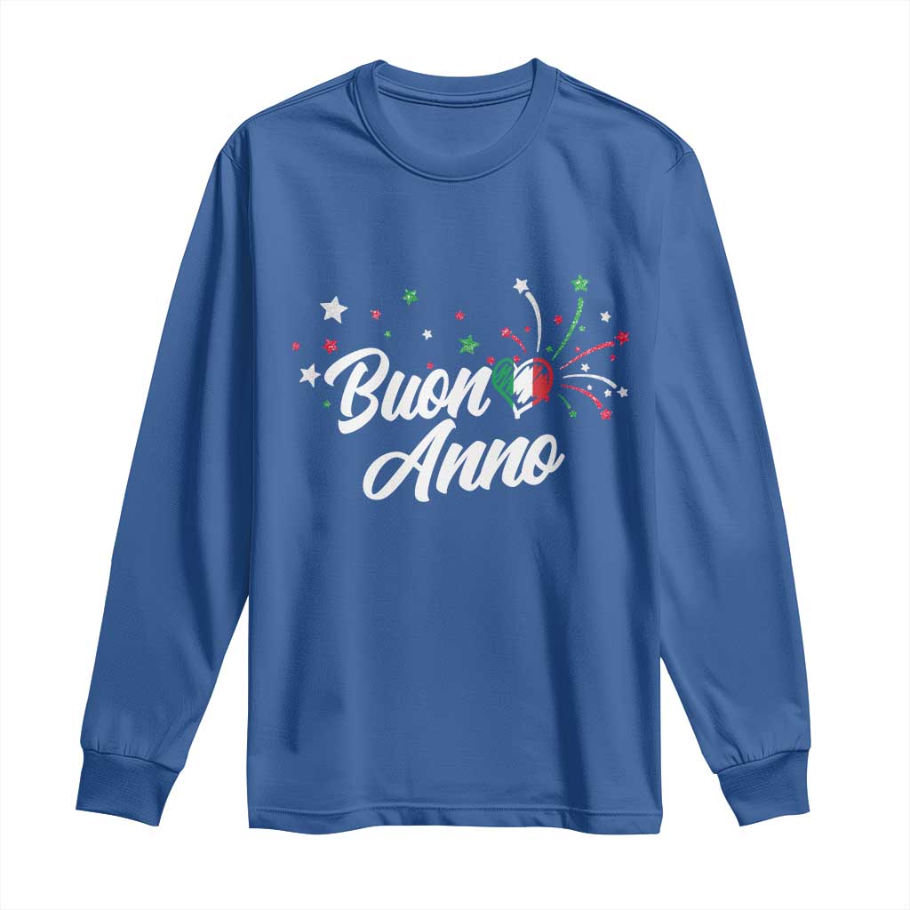 Funny Buon Anno Itlalian New Year Long Sleeve Shirt Italy Heart - Wonder Print Shop