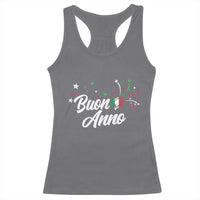 Funny Buon Anno Itlalian New Year Racerback Tank Top Italy Heart - Wonder Print Shop