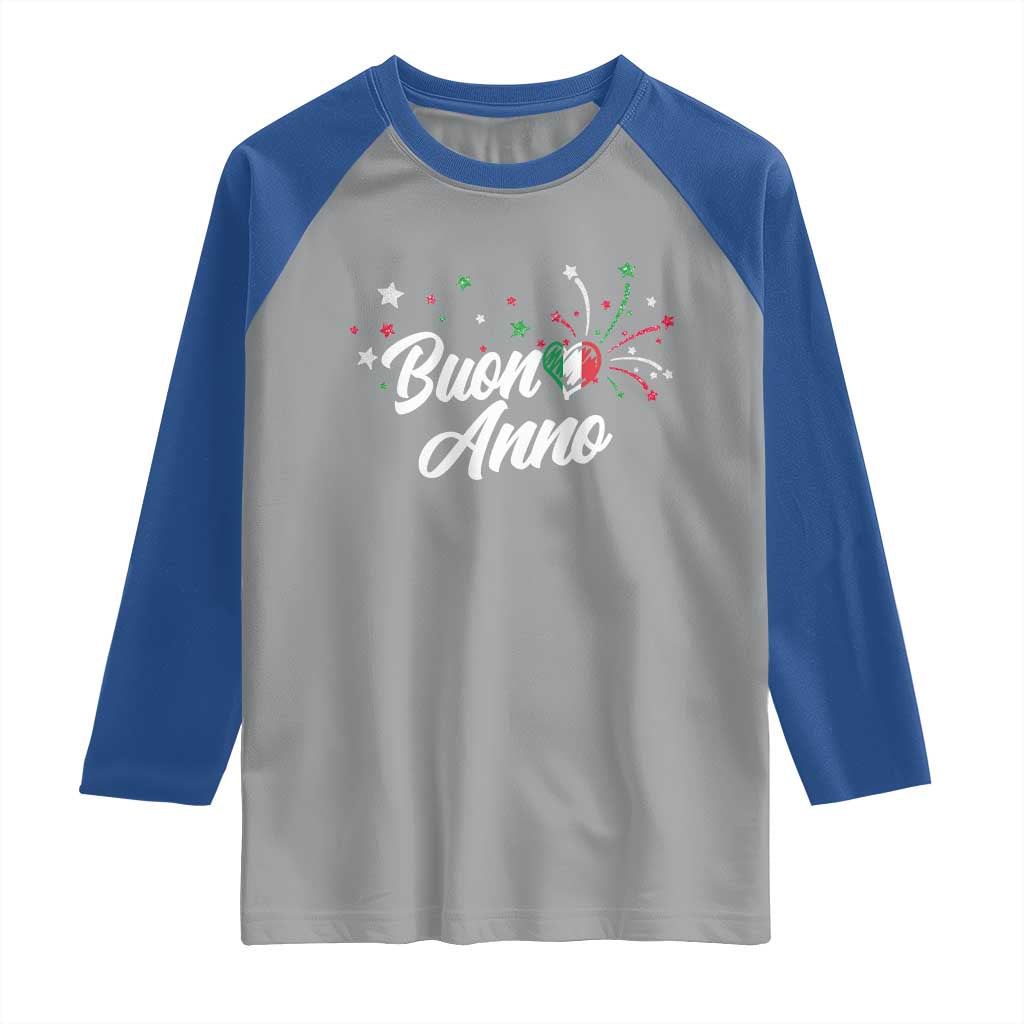 Funny Buon Anno Itlalian New Year Raglan Shirt Italy Heart - Wonder Print Shop