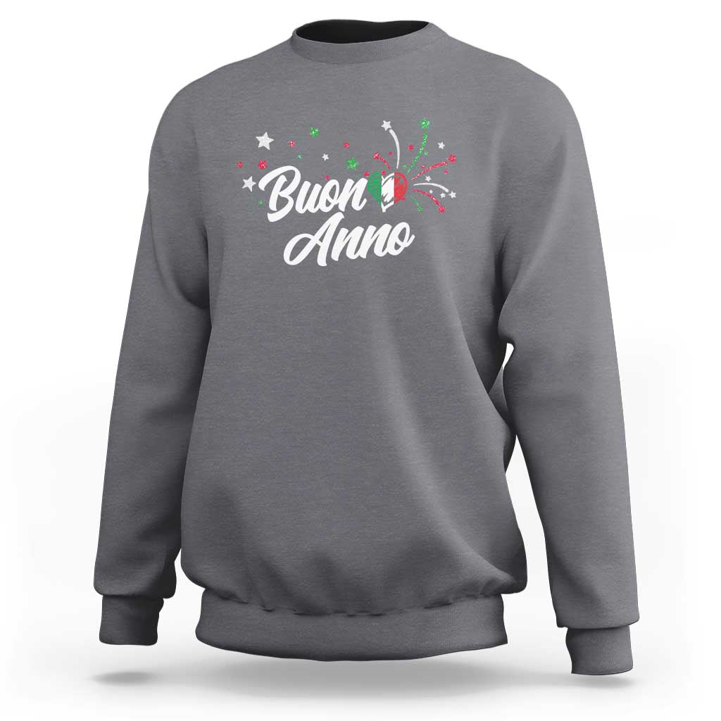 Funny Buon Anno Itlalian New Year Sweatshirt Italy Heart - Wonder Print Shop