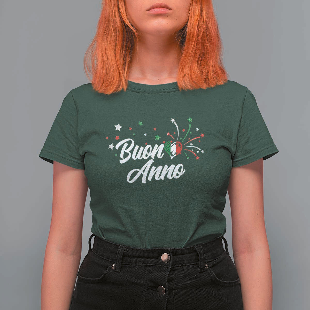 Funny Buon Anno Itlalian New Year T Shirt For Women Italy Heart - Wonder Print Shop