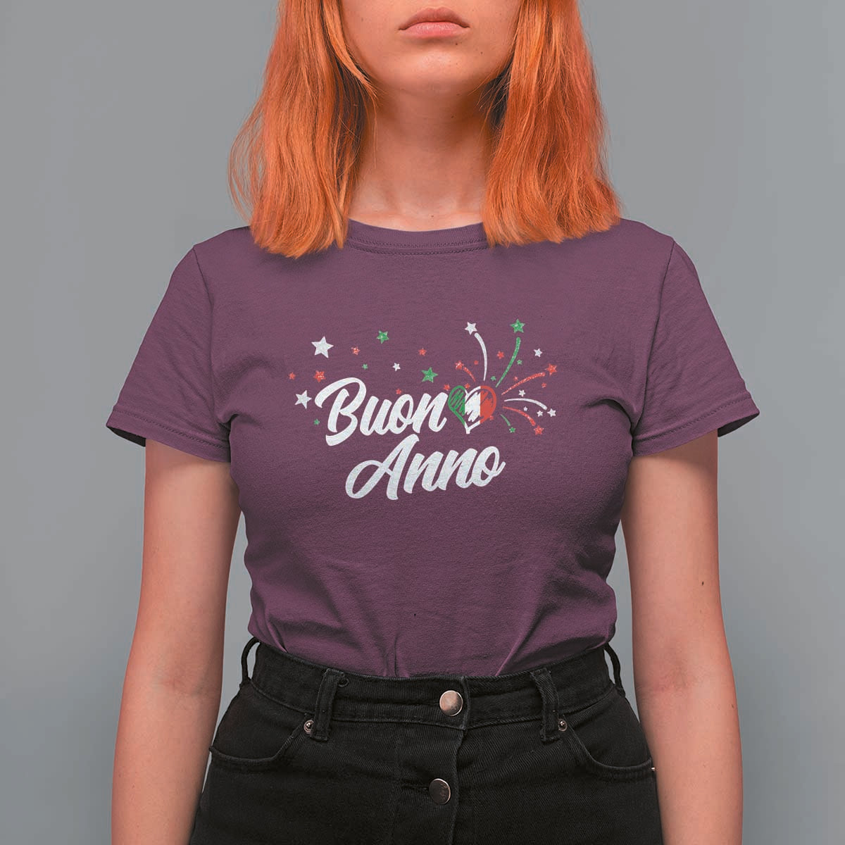 Funny Buon Anno Itlalian New Year T Shirt For Women Italy Heart - Wonder Print Shop