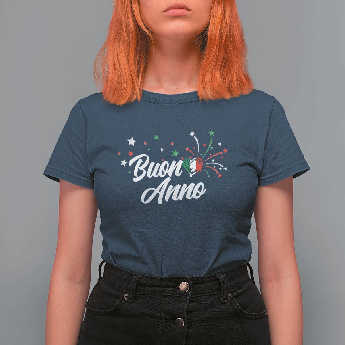 Funny Buon Anno Itlalian New Year T Shirt For Women Italy Heart - Wonder Print Shop