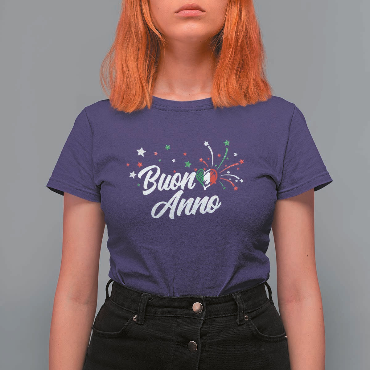 Funny Buon Anno Itlalian New Year T Shirt For Women Italy Heart - Wonder Print Shop