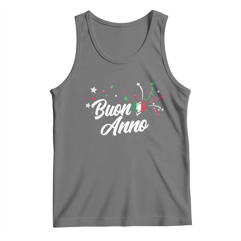 Funny Buon Anno Itlalian New Year Tank Top Italy Heart - Wonder Print Shop