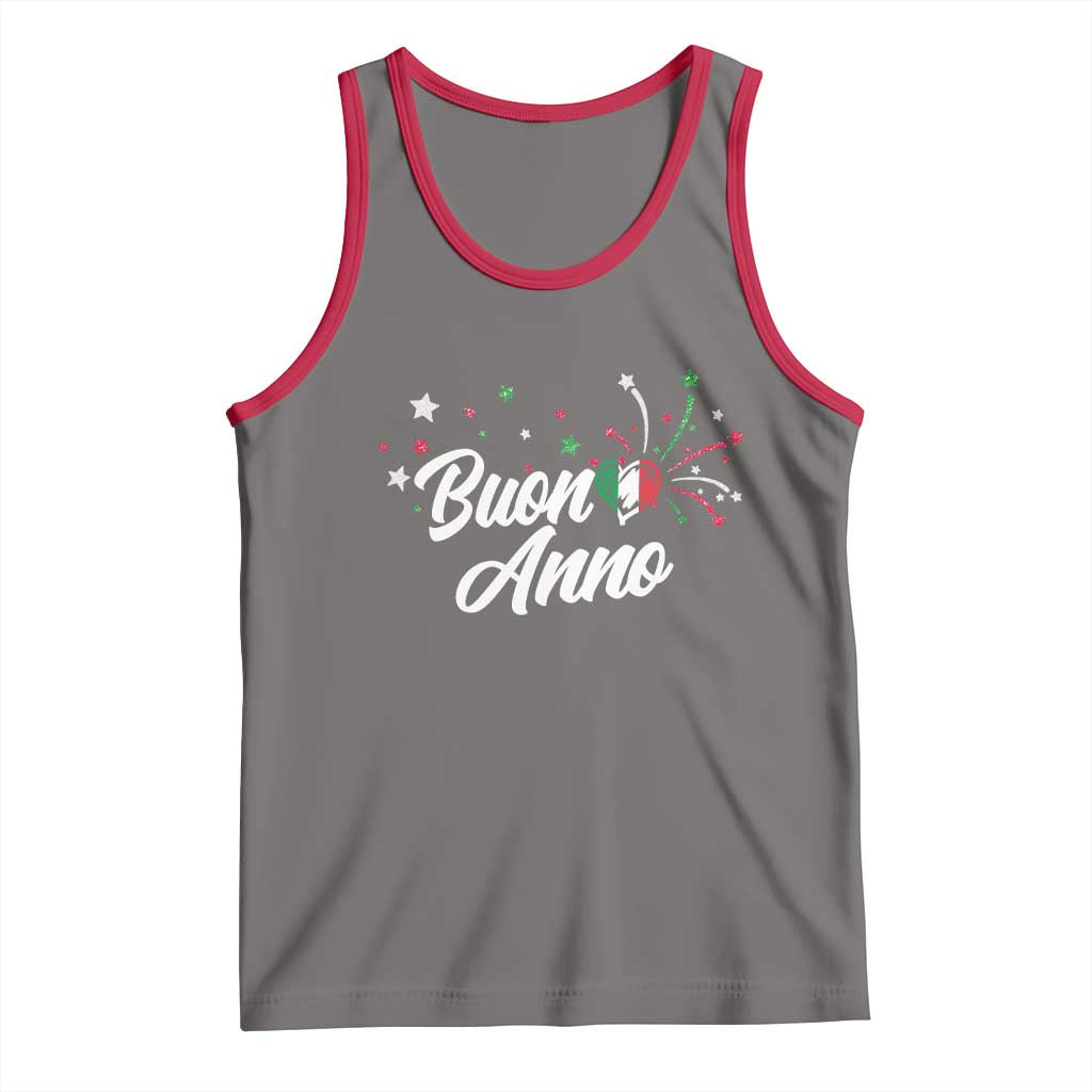 Funny Buon Anno Itlalian New Year Tank Top Italy Heart - Wonder Print Shop