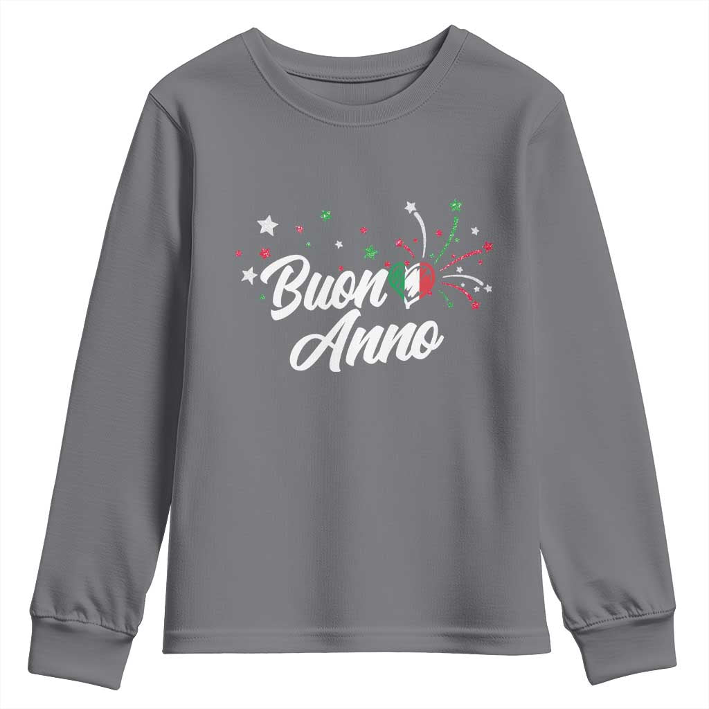 Funny Buon Anno Itlalian New Year Youth Sweatshirt Italy Heart - Wonder Print Shop