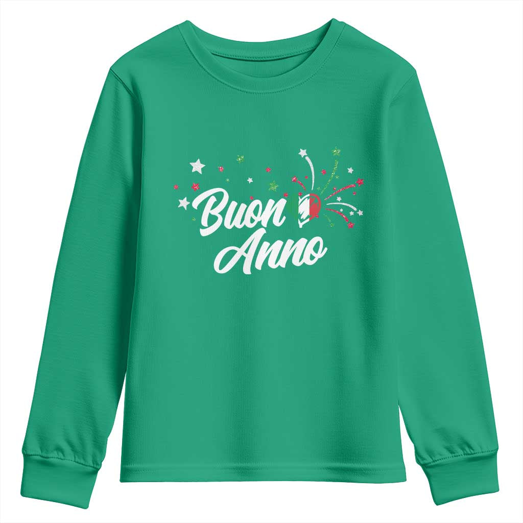 Funny Buon Anno Itlalian New Year Youth Sweatshirt Italy Heart - Wonder Print Shop