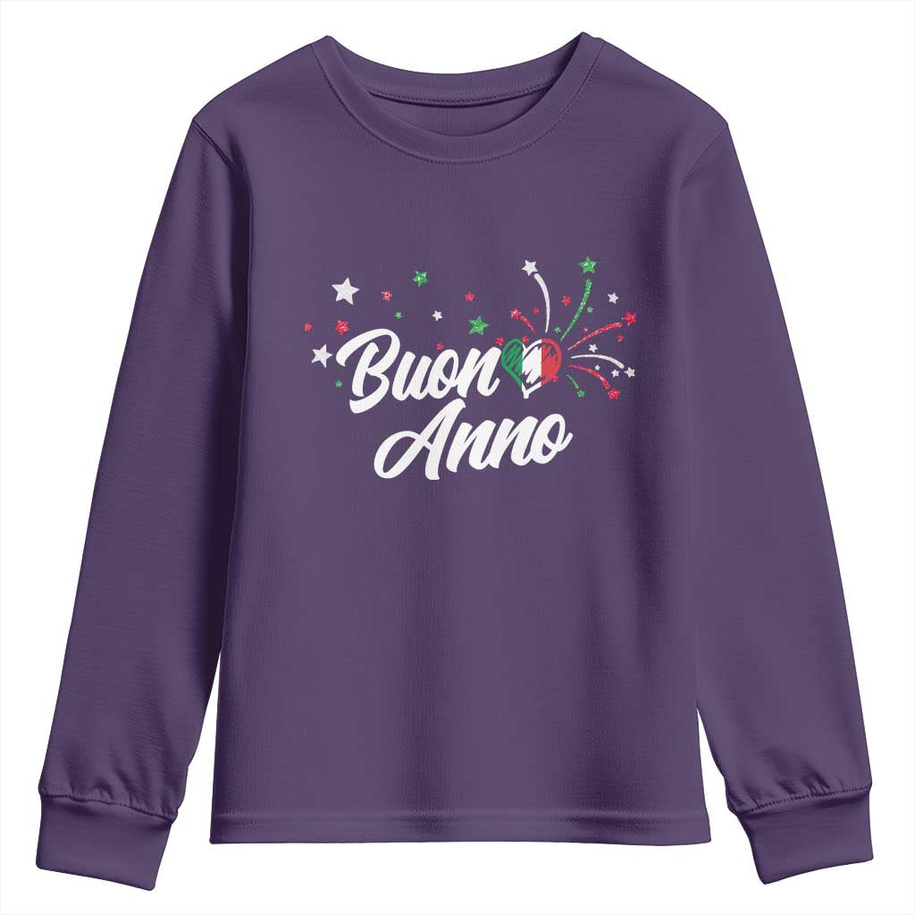 Funny Buon Anno Itlalian New Year Youth Sweatshirt Italy Heart - Wonder Print Shop