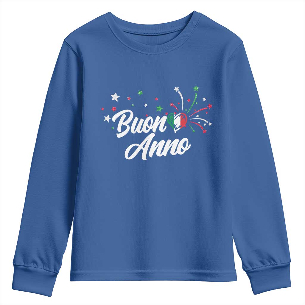 Funny Buon Anno Itlalian New Year Youth Sweatshirt Italy Heart - Wonder Print Shop
