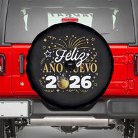 Spanish New Year 2026 Spare Tire Cover Feliz Ano Nuevo NYE Party Faux Glitter Effect Printed - Wonder Print Shop