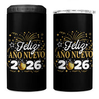 Spanish New Year 2026 4 in 1 Can Cooler Tumbler Feliz Ano Nuevo NYE Party Faux Glitter Effect Printed - Wonder Print Shop