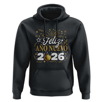 Spanish New Year 2026 Hoodie Feliz Ano Nuevo NYE Party Faux Glitter Effect Printed - Wonder Print Shop
