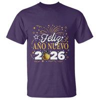 Spanish New Year 2026 T Shirt Feliz Ano Nuevo NYE Party Faux Glitter Effect Printed - Wonder Print Shop