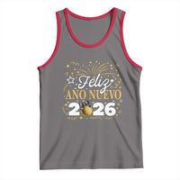 Spanish New Year 2026 Tank Top Feliz Ano Nuevo NYE Party Faux Glitter Effect Printed - Wonder Print Shop