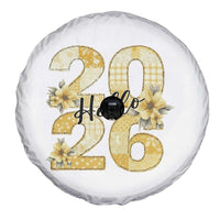 Hello New Year 2026 Vintage Floral Patchwork Quilt Spare Tire Cover - Wonder Print Shop