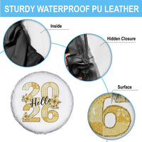 Hello New Year 2026 Vintage Floral Patchwork Quilt Spare Tire Cover - Wonder Print Shop