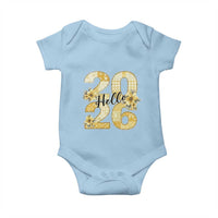 Hello New Year 2026 Vintage Floral Patchwork Quilt Baby Onesie - Wonder Print Shop