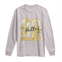 Hello New Year 2026 Vintage Floral Patchwork Quilt Long Sleeve Shirt - Wonder Print Shop