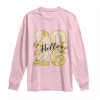 Hello New Year 2026 Vintage Floral Patchwork Quilt Long Sleeve Shirt - Wonder Print Shop