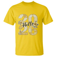 Hello New Year 2026 Vintage Floral Patchwork Quilt T Shirt - Wonder Print Shop