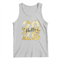 Hello New Year 2026 Vintage Floral Patchwork Quilt Tank Top - Wonder Print Shop