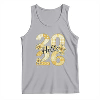 Hello New Year 2026 Vintage Floral Patchwork Quilt Tank Top - Wonder Print Shop