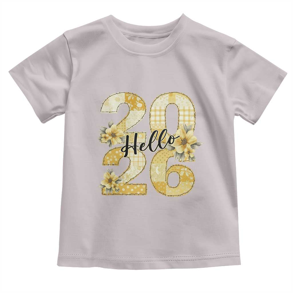 Hello New Year 2026 Vintage Floral Patchwork Quilt Toddler T Shirt - Wonder Print Shop