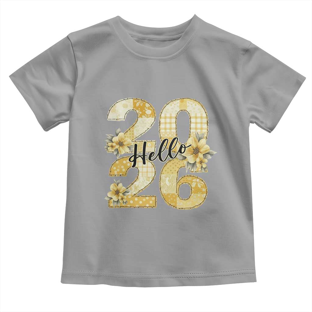 Hello New Year 2026 Vintage Floral Patchwork Quilt Toddler T Shirt - Wonder Print Shop