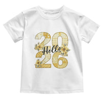 Hello New Year 2026 Vintage Floral Patchwork Quilt Toddler T Shirt - Wonder Print Shop