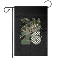 Camo Happy New Year Party 2026 Garden Flag Camouflage Disco Ball - Wonder Print Shop