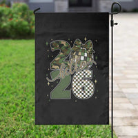 Camo Happy New Year Party 2026 Garden Flag Camouflage Disco Ball - Wonder Print Shop