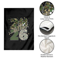 Camo Happy New Year Party 2026 Garden Flag Camouflage Disco Ball - Wonder Print Shop