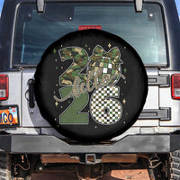 Camo Happy New Year Party 2026 Spare Tire Cover Camouflage Disco Ball - Wonder Print Shop