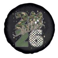 Camo Happy New Year Party 2026 Spare Tire Cover Camouflage Disco Ball - Wonder Print Shop