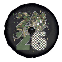 Camo Happy New Year Party 2026 Spare Tire Cover Camouflage Disco Ball - Wonder Print Shop