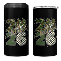 Camo Happy New Year Party 2026 4 in 1 Can Cooler Tumbler Camouflage Disco Ball - Wonder Print Shop