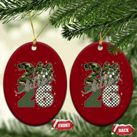 Camo Happy New Year Party 2026 Ceramic Ornament Camouflage Disco Ball - Wonder Print Shop