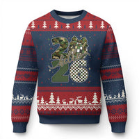 Camo Happy New Year Party 2026 Ugly Christmas Sweater Camouflage Disco Ball - Wonder Print Shop