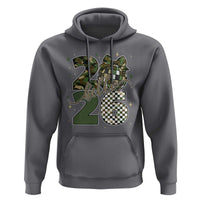 Camo Happy New Year Party 2026 Hoodie Camouflage Disco Ball - Wonder Print Shop