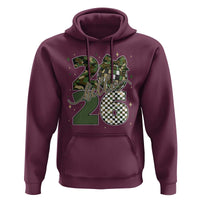 Camo Happy New Year Party 2026 Hoodie Camouflage Disco Ball - Wonder Print Shop