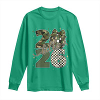 Camo Happy New Year Party 2026 Long Sleeve Shirt Camouflage Disco Ball - Wonder Print Shop