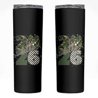 Camo Happy New Year Party 2026 Skinny Tumbler Camouflage Disco Ball - Wonder Print Shop