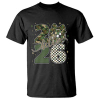 Camo Happy New Year Party 2026 T Shirt Camouflage Disco Ball - Wonder Print Shop