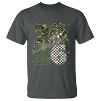 Camo Happy New Year Party 2026 T Shirt Camouflage Disco Ball - Wonder Print Shop