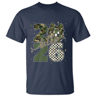 Camo Happy New Year Party 2026 T Shirt Camouflage Disco Ball - Wonder Print Shop